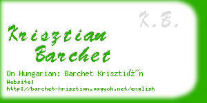 krisztian barchet business card